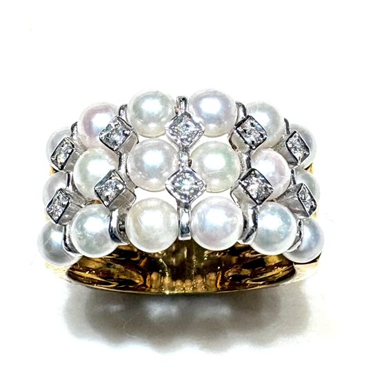 Anello Sommer Donna Collezione Perle in Oro Perla PERLE DIA CT 0.12 BG - PERLE DIA CT 0.12 BG